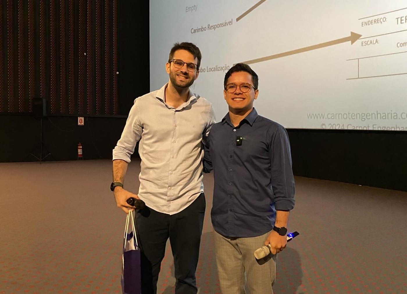 José de Moura durante palestra sobre produtividade BIM na 4ª Semana Piauiense de Engenharia Civil